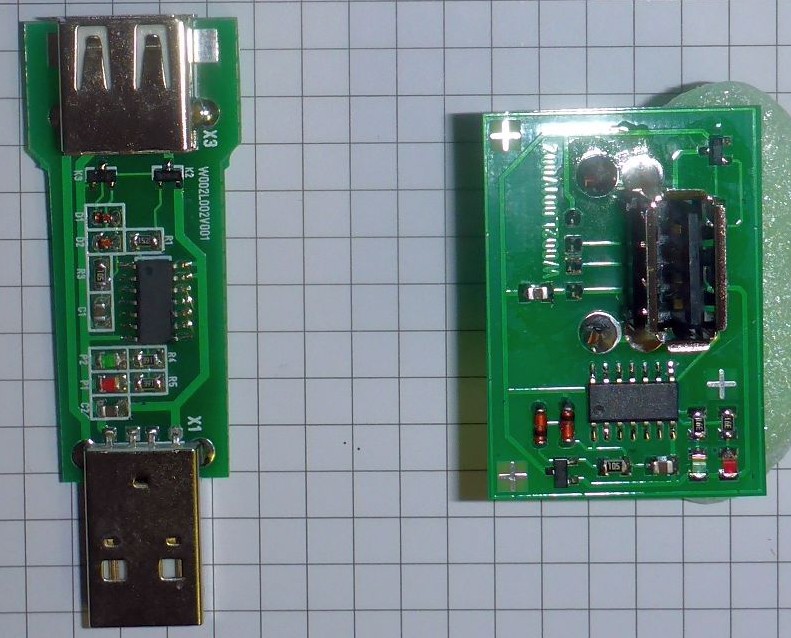 2 verschiedene Varianten der USB-Einschaltverzgerung nebeneinander