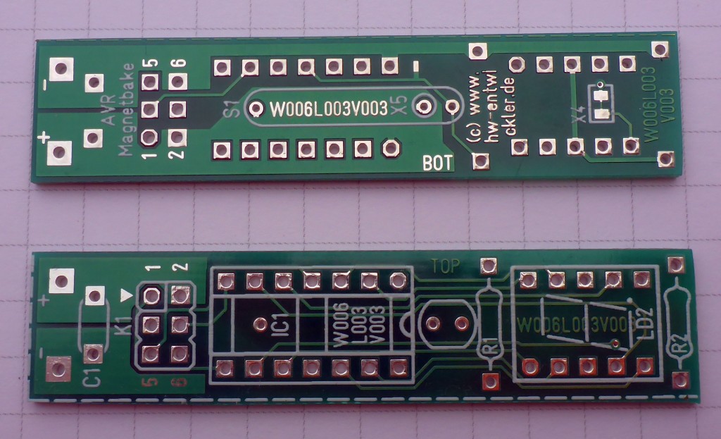 Leerplatine Magnetbake/Reaktivlicht W006L003V003 f�r AtTiny24